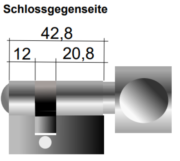 Knaufzylinder für WC Funktion 6891